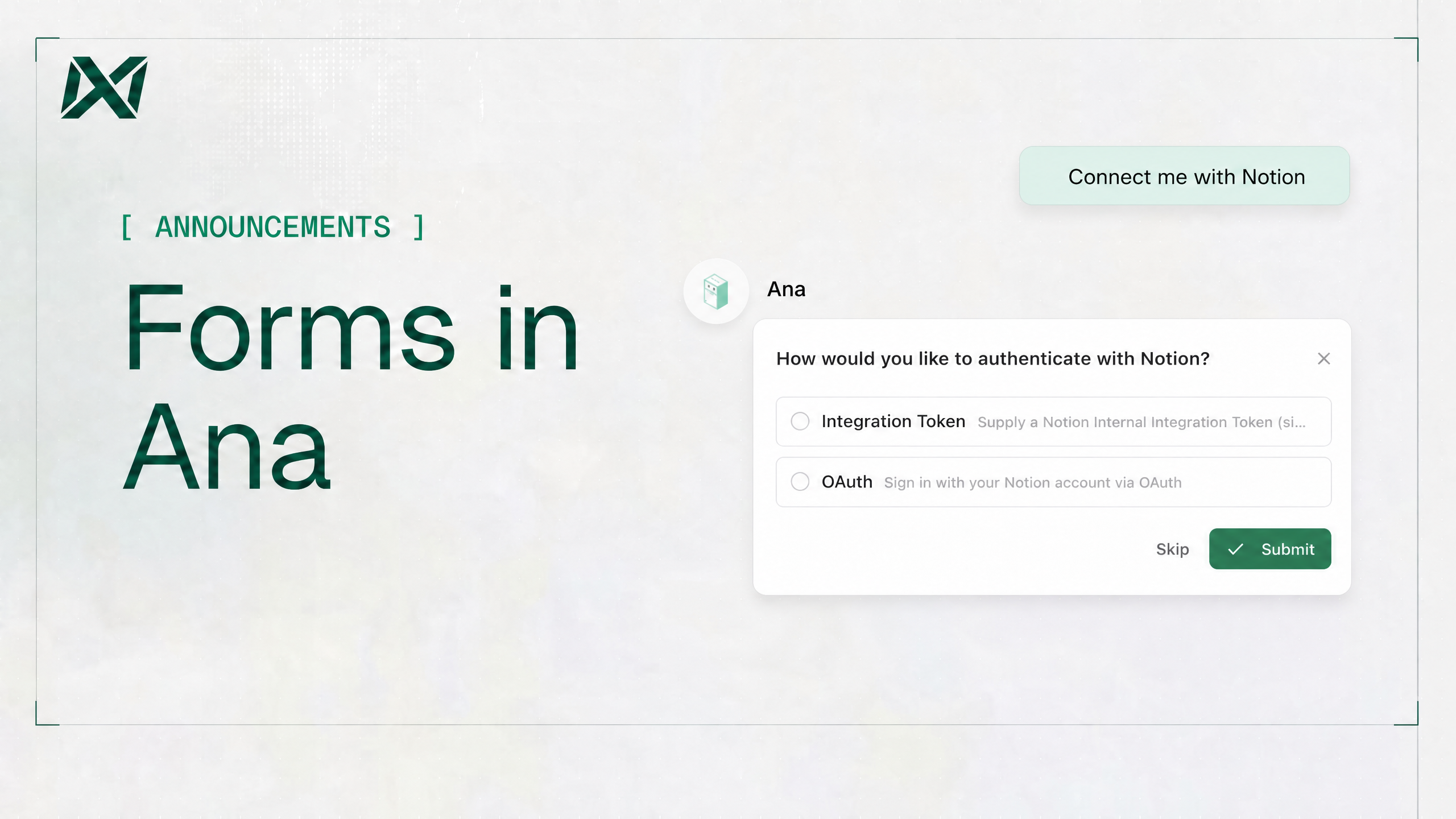 Forms Are Live in Ana
